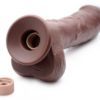 8.5 Inch Vibrating Squirting Dildo with Remote Control - Dark - Image 4