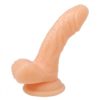 Silicone 4 Inch Realistic Suction Cup Mini Dildo- Flesh - Image 2